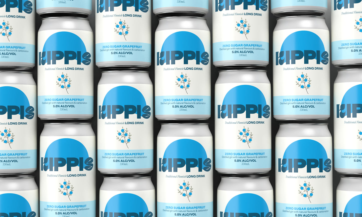 Kippis Finnish Long Drink Zero Sugar 5% - 16 x 330ml